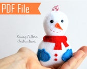 Snowman Christmas Ornament PDF Sewing pattern , Kids craft Project A773 Il_170x135
