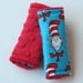 Reversible Strap Covers - The Cat in the Hat w/ Red Minky