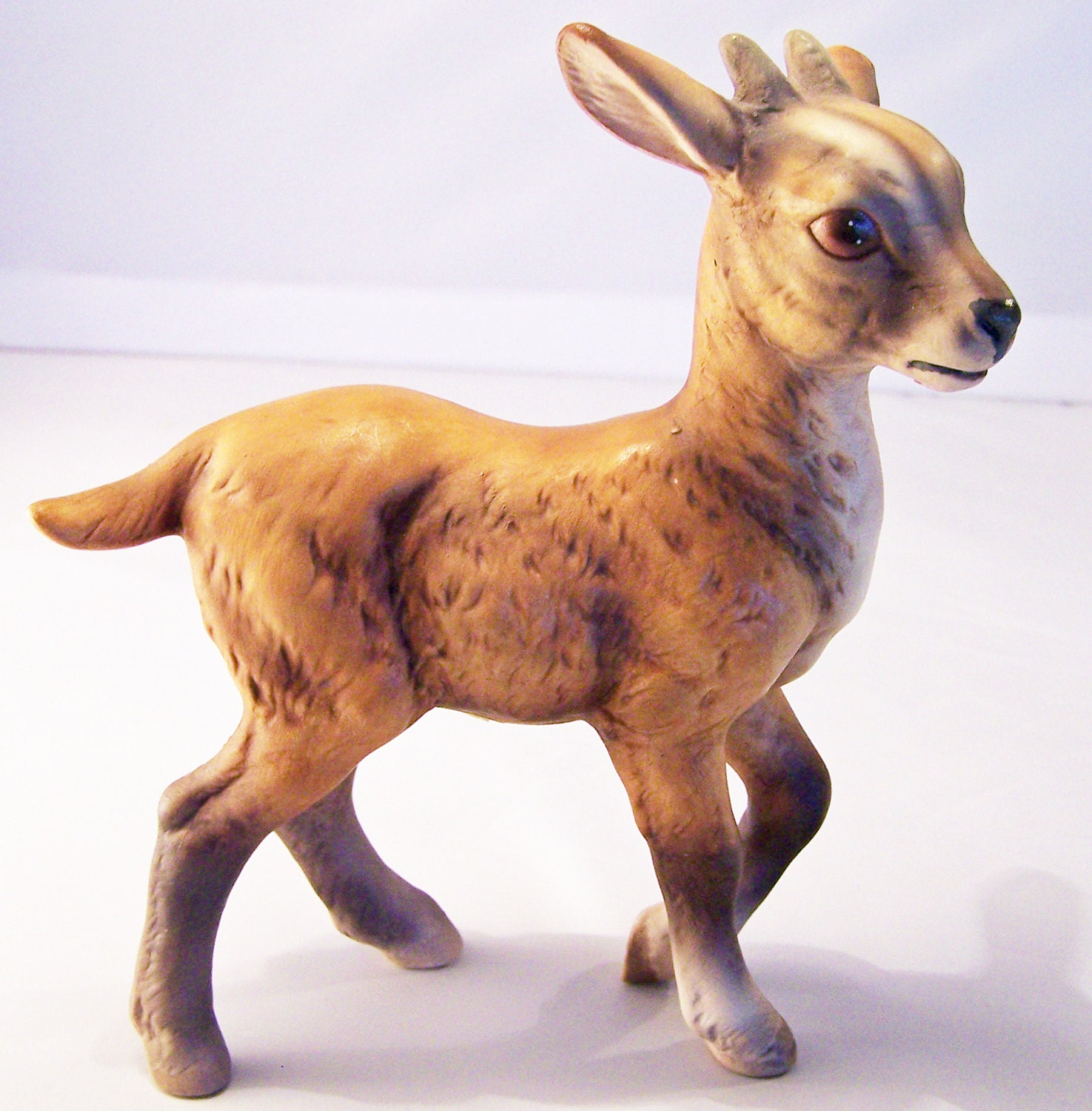 Vintage Baby Goat Figurine Hand Painted Bone China Made in