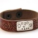 EOD wife Hand Stamped Butterfly Leather Cuff