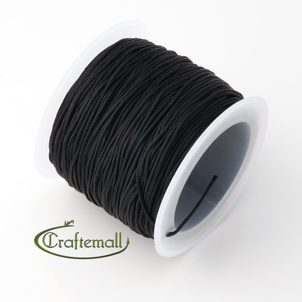 Black nylon cord 1mm nylon cord 1 roll 35meters