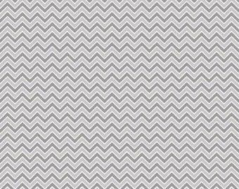 Gray and White Chevron Flannel, 1 Yard