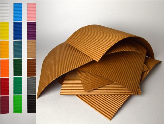 8 Medium sheets 9 x 5 3/4 corrugated cardboard for