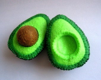 Felt food Avocado set (original) eco friendly children's felt play food for kids toy kitchen pretend play