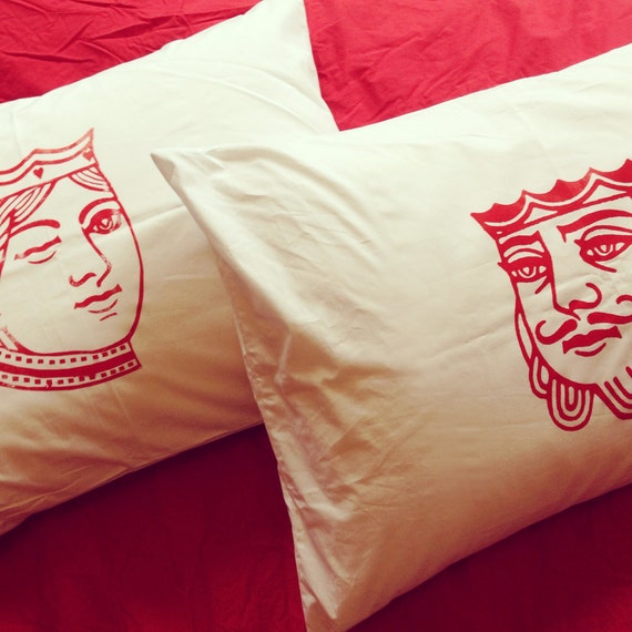 King & Queen of Hearts Pillowcases