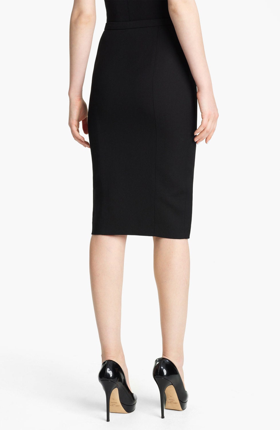 Classic pencil skirt with front slit high quality by Gorgones