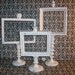 3 Up cycled Chippy White Candle Stick Picture Frames