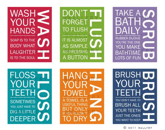 Bathroom Rules bathroom art prints. bathroom rules. kids bathroom wall Bathroom Rules bathroom art prints. bathroom rules. kids bathroom wall