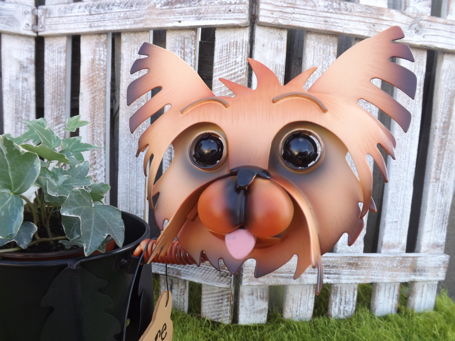 Personalized Yorkie Terrier Dog Garden Planter Garden & Pet