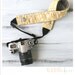 ruched camera strap cover - soft yellow