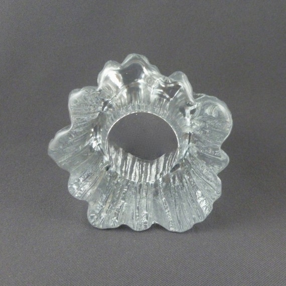 Nybro Sweden Volcano Crystal Glass Votive Candle Holder