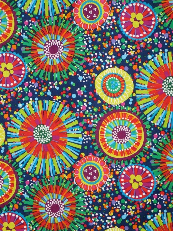 REMNANTColorful Fiesta Print Pure Cotton Fabric from