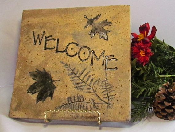 Terracotta wall plaque sign Ceramic tile for