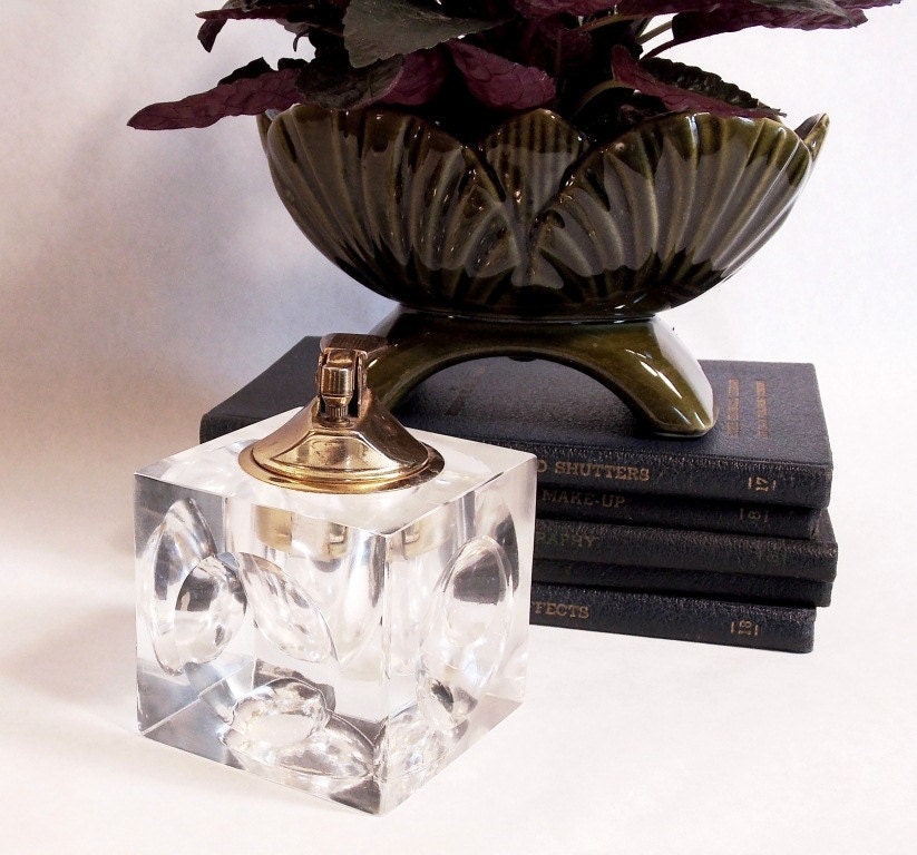 Vintage Flamex Table Lighter Cube Lighter Coffee Table