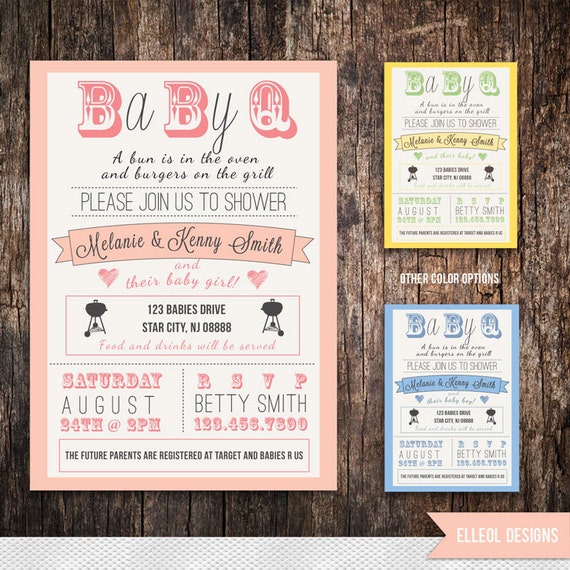 Free Printable Baby Q Shower Invitations 5