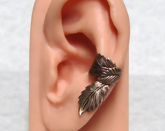 Filigree Leaf Forest Ear Cuff ' left ear '