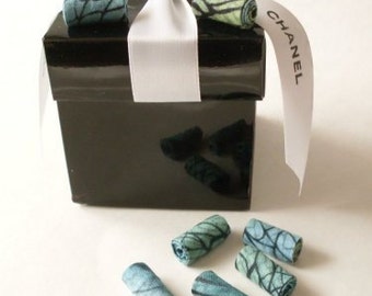 Summer Chic Blues & Greens Designer Textile Beads LJO Collection Beads