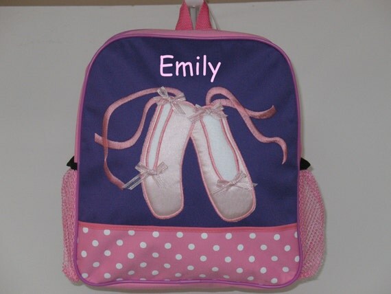 Personalized Ballet Shoes Backpack DANCE Bag BALLET Bag