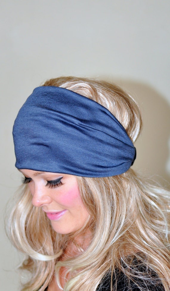 Women Headband Gray Grey Stretch Hair Scarf Headwrap CHOOSE
