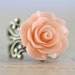 Rose Ring Flower Rings Peach Pink Bridesmaids Gift Wedding Jewelry - Brass or Silver Handmade by Inspired by Elizabeth