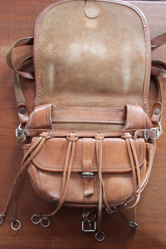 vintage leather hunting satchel ammo bag