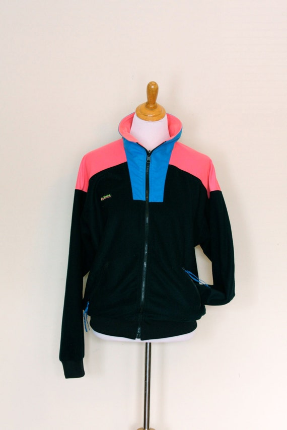 Retro 80's Warm Up Columbia Sweat Suit Jacket Tennis