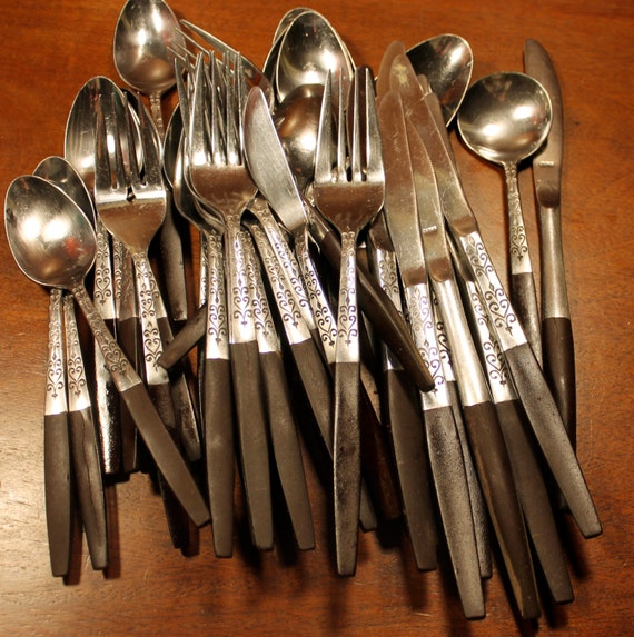 Interpur Stainless Lot of Vintage Flatware with by AtomicHoliday