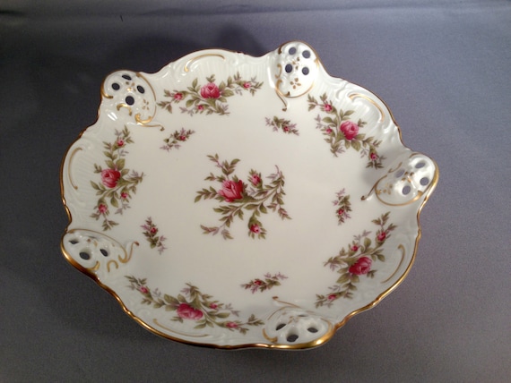 Rosenthal Moliere Moosrose Scalloped Rose Bon Bon bowl 6