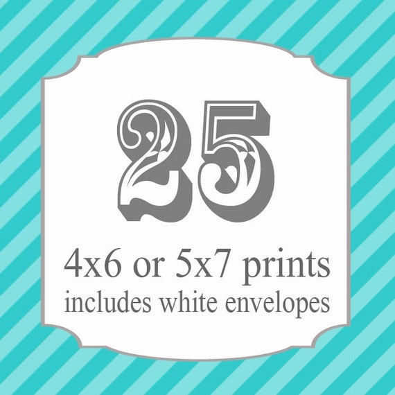 25 Printed Invitations (includes white envelopes) Il_570xn