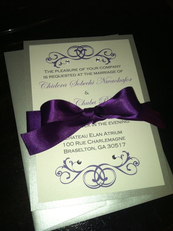 Sample Wedding Invitations Purple 4