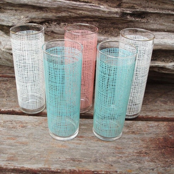 Tom Collins Glasses Mid Century Barware Iced Tea Lemonade