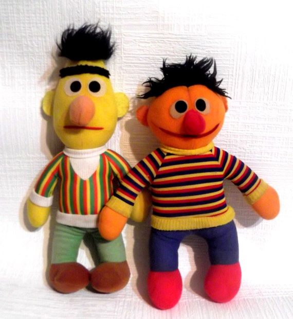 bert and ernie stuffed dolls