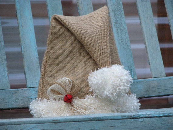 items similar to decorative burlap santa hat on etsy items similar to decorative burlap santa hat on etsy