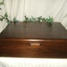 Vintage Naken's tarnish proof storage chest, wooden silver storage chest, cherry wood silverware storage, silver flat ware chest,