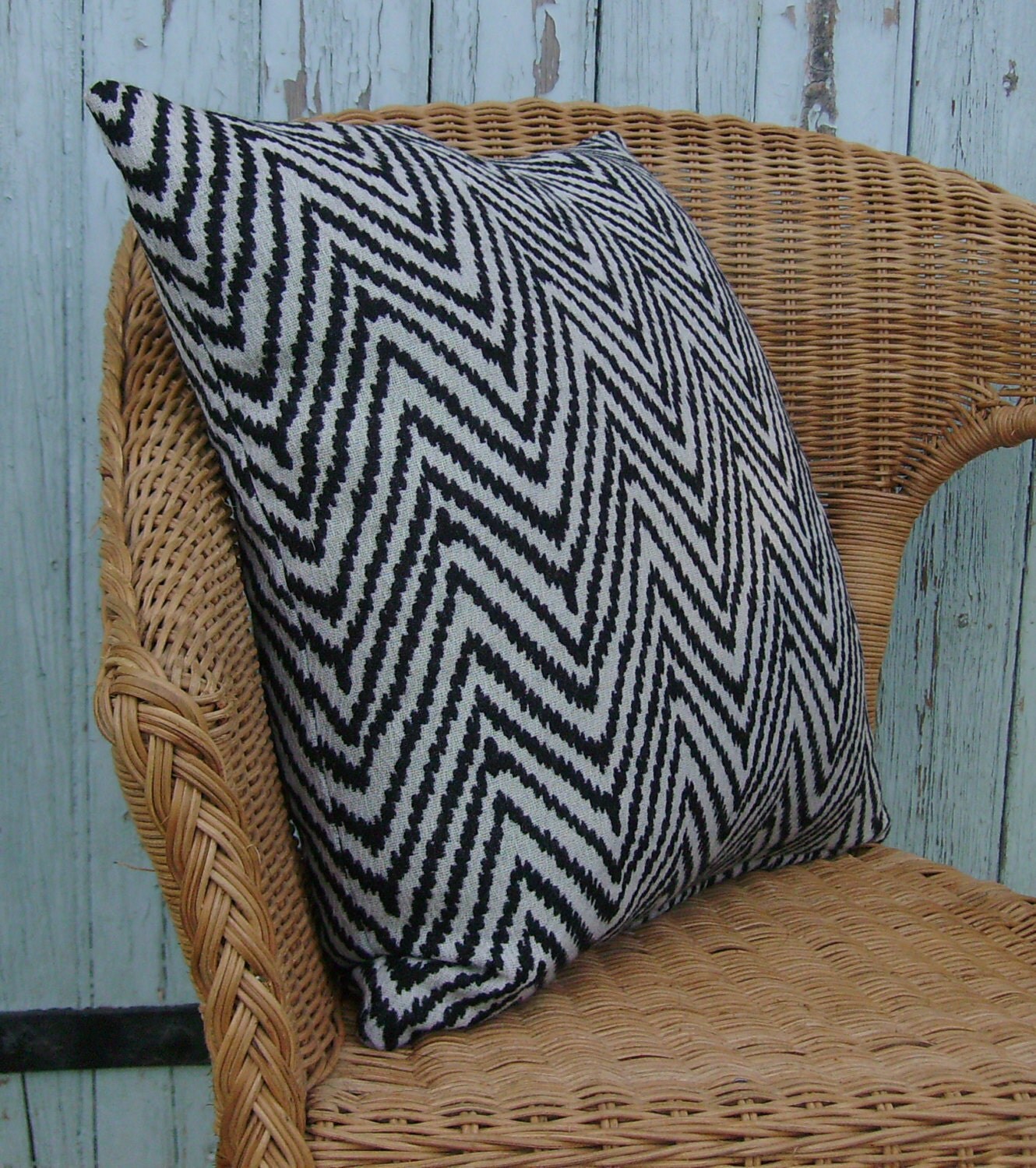 SALE black and white pillow cover chevron pillow by chezlele