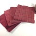 Hand Dyed Wool Fabric, 4 Fat Sixteenths, Rosey Textures, J632