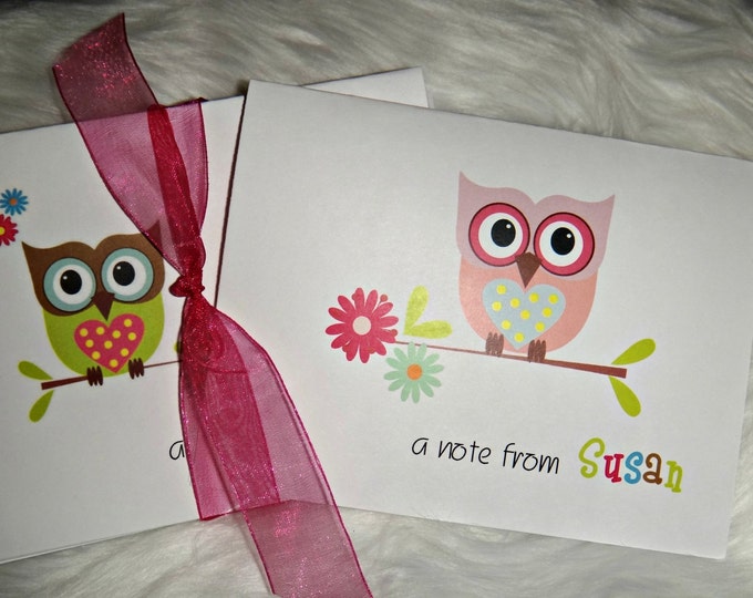 SALE Super Cute Owl Stationery set Perfect gift idea Note Cards Address Labels Notepad Handmade Monday Cyber Monday Black Friday Sale
