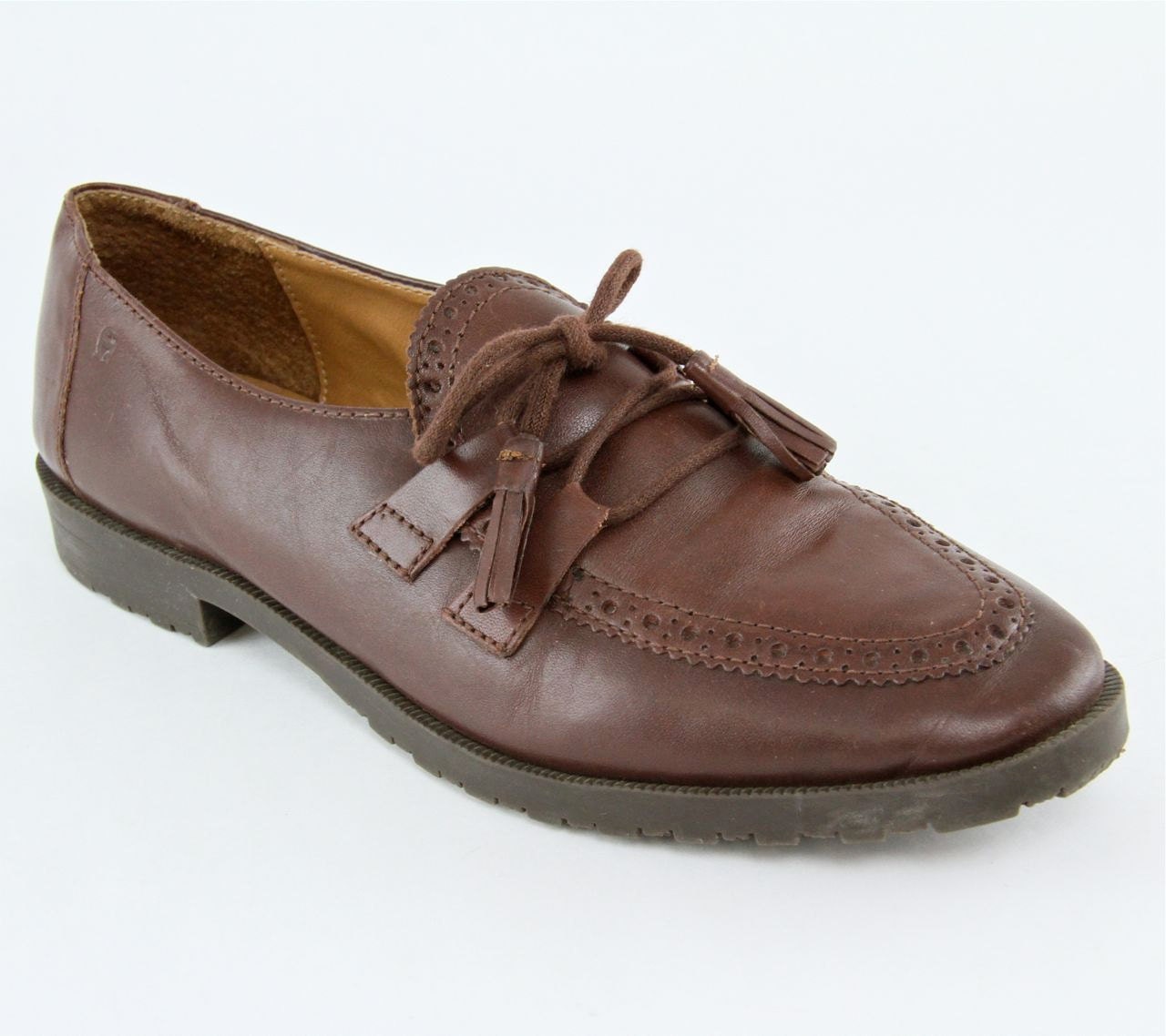 80s Etienne Aigner Tassel Loafers Brown Brogues by factoryhandbook