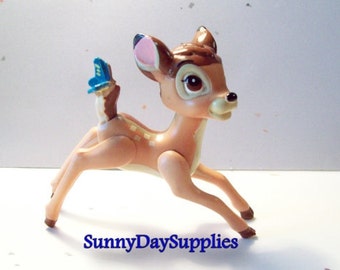 McDonalds Toys Bambi with Thumper Owl and Flower 1988