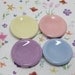 dollhouse miniature plates 17mm pastel 4pcs mixed 1:18 scale three quarters will fit 1/24 scale half inch ceramic kawaii