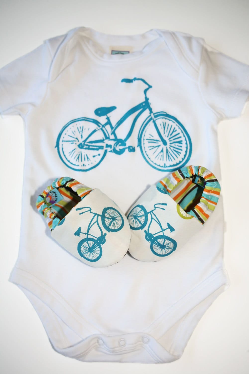 Bicycle Baby Gift Set Organic Cruiser Bike Shoes by GrowingUpWild
