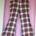 SALE 44" x 32" 1X 2X Mens Disco Red White Plaid Travolta BELL Bottoms Pants WeirdoWear