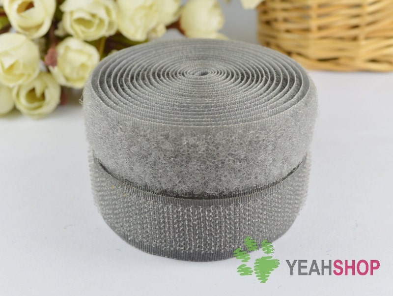 20mm Gray Sew on Velcro Hook & Loop Tape 2 Meters VC2020