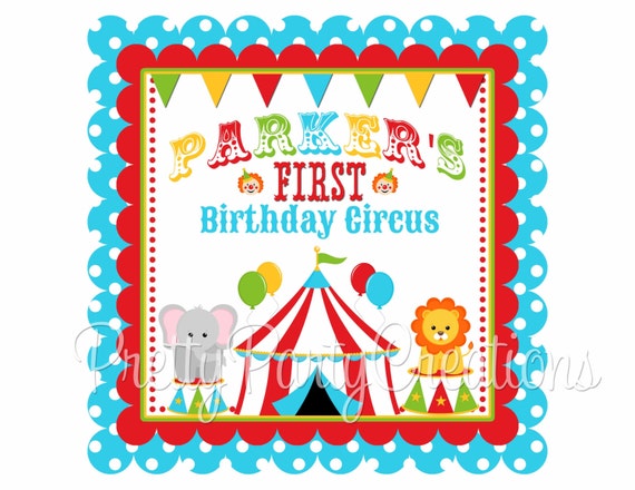 COLORFUL CIRCUS welcome sign YOU Print digital file