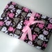 Special Order for Katie Childrens Lightweight Travel Blanket in a fun Brown with Pink, Grey and White Whale Print