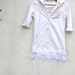 Winter ecru Hollister upcycled hoody Hoodie eco Cream Ecru Hoody Vintage Lace Top Pullover top