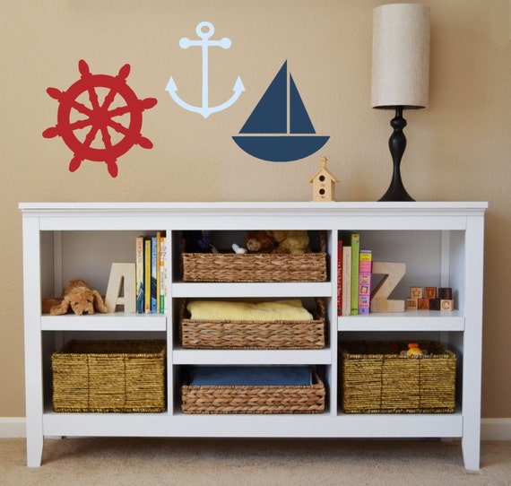 Items similar to Nautical Decal, Sailboat, Nursery Wall Decal, Children