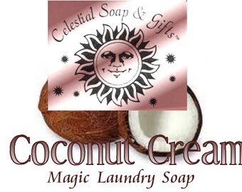 Coconut Cream Natural VEGAN Laundry Soap Powder 6 oz. SAMPLE 5-10 LOADS