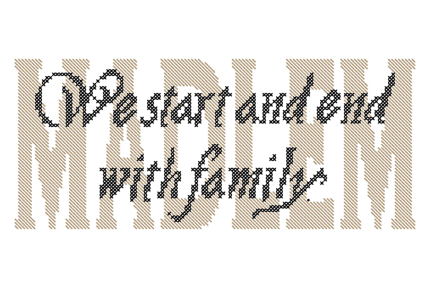 Family Cross Stitch Pattern/Family Name Cross Stitch