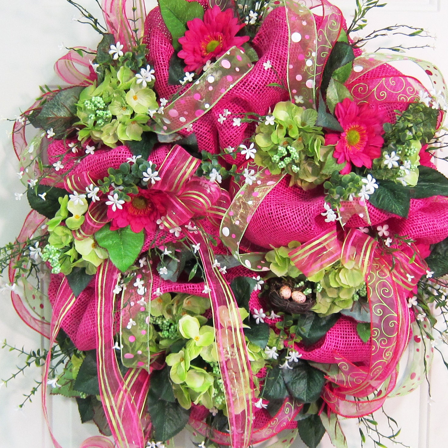 Deco Mesh Spring & Summer Wreath Gorgeous and Showy on Your